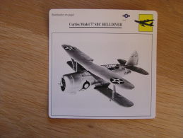 CURTISS Model 77 SBC Helldiver Bombardier En Piqué USA  FICHE AVION Avec Description    Aircraft Aviation - Vliegtuigen