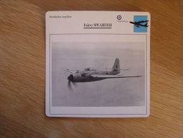 FAIREY Spearfish  Bombardier Torpilleur Grande Bretagne  FICHE AVION Avec Description    Aircraft Aviation - Airplanes