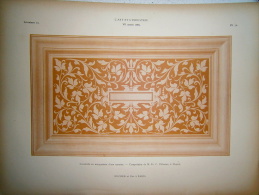 PLANCHE L ART ET L INDUSTRIE  COUVERCLE EN MARQUETERIE D UNE CASSETTE   ANNEE 1882 - Otros Planes