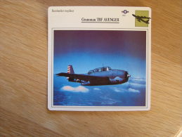 GRUMMAN TBF Avenger Bombardier Torpilleur USA  FICHE AVION Avec Description    Aircraft Aviation - Airplanes