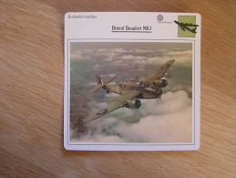 BRISTOL Beaufort MK 1 Bombardier Torpilleur Grande Bretagne  FICHE AVION Avec Description    Aircraft Aviation - Vliegtuigen