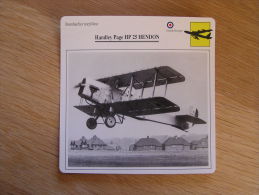 HANDLEY Page HP 25 Hendon  Bombardier Torpilleur Grande Bretagne FICHE AVION Avec Description    Aircraft Aviation - Avions