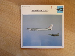 TUPOLEV Tu 142 Bear F Bombardier Lourd  URSS  FICHE AVION Avec Description    Aircraft Aviation - Aviones