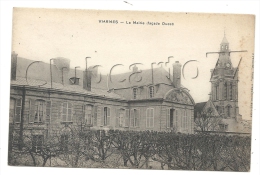 Viarmes (95) : Vue Sur La Mairie Et L'église En 1910. - Viarmes