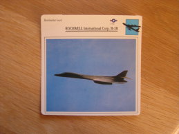 ROCKWELL International Corp. B-1B  Bombardier Lourd  USA  FICHE AVION Avec Description    Aircraft Aviation - Airplanes