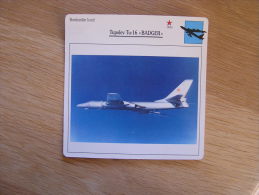 TUPOLEV Tu 16 Badger Bombardier Lourd  URSS FICHE AVION Avec Description    Aircraft Aviation - Avions