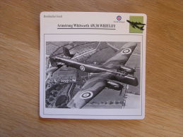 ARMSTRONG WHITWORTH AW.38 Whitley  Bombardier Lourd Grande Bretagne  FICHE AVION Avec Description    Aircraft Aviation - Airplanes