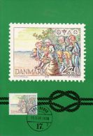 DENMARK 1984 SCOUTING MAXIMUMCARD - Lettres & Documents