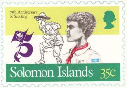 SOLOMON ISLANDS 1982 SCOUTING POSTCARD - Covers & Documents