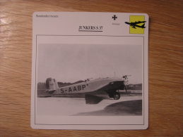 JUNKERS S 37 Bombardier Moyen  Allemagne Germany   FICHE AVION Avec Description    Aircraft Aviation - Avions