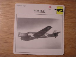 BLOCH M.B. 210  Bombardier Moyen  France  FICHE AVION Avec Description    Aircraft Aviation - Avions