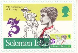 SOLOMON ISLANDS 1982 SCOUTING POSTCARD WITH POSTMARK - Covers & Documents