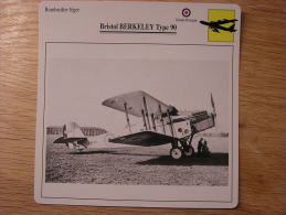 BRISTOL Berkeley Type 90   Bombardier Léger Grande Bretagne  FICHE AVION Avec Description    Aircraft Aviation - Airplanes