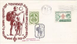 CANADA 1958 45TH ANNIVERSARY OF UKRAINIAN SCOUTING COMMEMORATIVE COVER FDC - Covers & Documents