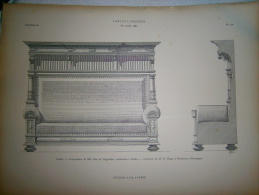 PLANCHE L ART ET L INDUSTRIE   SOPHA    ANNEE 1886 - Autres Plans