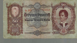 HONGRIE 50 Pengö 1932 - Hungary