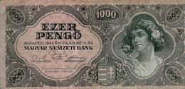 HONGRIE 1000 Pengö 1945 - Hungary