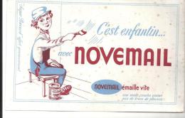 Buvard C'est Enfantin Avec Novemail. Novemail émaille Vite Des Années 1960 - Paints