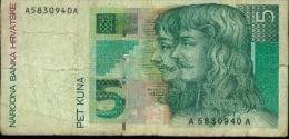 Croatie - 5 Kuna 1993 - Croatie