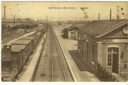 Carte Postale Ancienne Sotteville Les Rouen - La Gare - Chemin De Fer - Sotteville Les Rouen