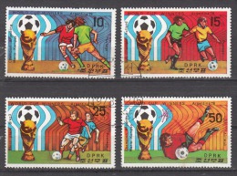 KOREA NORTH, DPR KOREA,  1978, World Cup Football, Soccer Championship, Set 4 V,  Used - 1978 – Argentine