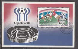 KOREA NORTH, DPR KOREA,  1978 , World Cup Football, Argentina,  Soccer Championship, Miniature Sheet,   Used - 1978 – Argentine