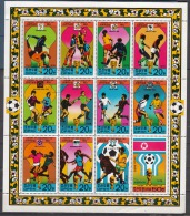 KOREA NORTH, DPR KOREA,  1978 , World Cup Football History,  Soccer, Sheetlet,  Used - Autres & Non Classés