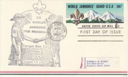 USA 1967 12TH WORLD JAMBOREE POSTCARD FDC - Storia Postale