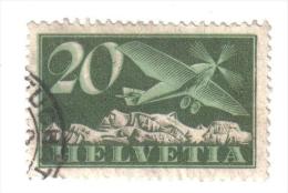 AP438 - SVIZZERA 1923 , Posta Aerea N. 4 Carta Normale - Gebruikt