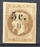 P 236 ++ RÉUNION 1885 MCHL 04 HINGED * PLAK(REST) - Unused Stamps