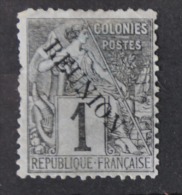 P 237 ++ RÉUNION 1891 MCHL 17 HINGED * PLAK(REST) - Unused Stamps