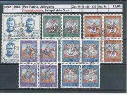 PP1966 - Pro Patria 1966 En Bloc De 4 Obl. 1er Jour - Used Stamps