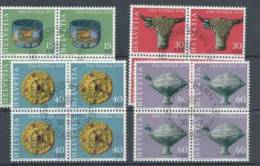 PP1974 - Pro Patria 1974 En Bloc De 4 Obl. 1er Jour - Used Stamps