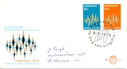 PAYS-BAS. N°958-9 Sur Enveloppe 1er Jour (FDC) De 1972. Europa - 1972
