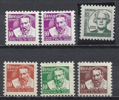 Brasilien Brasil ** MNH Zwangszuschlagsmarken 10 Cts Verschiedene Farben Alle Postfrisch - Unused Stamps