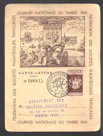 FRANCE Journée Du Timbre 1944 Obl. S/CL FDC - ....-1949