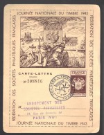 FRANCE Journée Du Timbre 1944 Obl. S/CL FDC - ....-1949