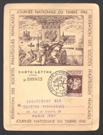 FRANCE Journée Du Timbre 1944 Obl. S/CL FDC - ....-1949