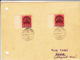 HUNGARIAN CROWN STAMPS, SPECIAL POSTMARK ON PC, 1941, HUNGARY - Lettres & Documents