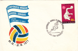 HANDBALL WORLD CHAMPIONSHIP, SPECIAL COVER, 1977, ROMANIA - Hand-Ball