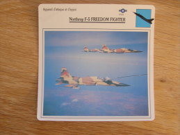 Northrop F-5 Freedom Fighter  Appareil D' Attaque Et D' Appui USA FICHE AVION Avec Description    Aircraft Aviation - Airplanes