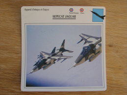 SEPECAT JAGUAR  Appareil D' Attaque Et D' Appui France GB    FICHE AVION Avec Description   Aircraft Aviation - Airplanes