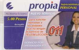 PR-015 TARJETA DE CUBA DE PROPIA DE TELESELECCION 011  (NUEVA-MINT) - Cuba