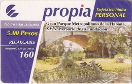 PR-022 TARJETA DE CUBA DEL PARQUE METROPOLITANO  (NUEVA-MINT) - Cuba