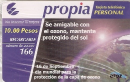 PR-041/b TARJETA DE CUBA DE PROPIA DE LA CAPA DE OZONA CADUCIDAD 14/10/2007 (NUEVA-MINT) - Cuba