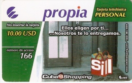 PRD-017 TARJETA DE CUBA PROPIA DE $10 DE CUBA SHOPPING - Cuba