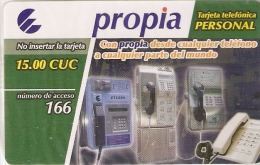 PRD-025 TARJETA DE CUBA PROPIA DE 15 CUC DE TELEFONOS PUBLICOS  (NUEVA-MINT) - Kuba