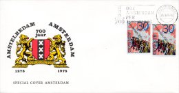 PAYS-BAS. N°1014 X2 Sur Enveloppe Commémorative De 1975. Armoiries D'Amsterdam. - Briefe U. Dokumente
