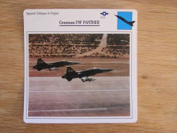 GRUMANN F9F Panther Appareil D' Attaque Et D' Appui  USA FICHE AVION Avec Description   Aircraft Aviation - Avions