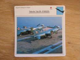 YAKOVLEV Yak-38 Forger Avions  D' Attaque Et D' Appui  URSS FICHE AVION Avec Description   Aircraft Aviation - Airplanes